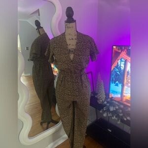 Cozy Casual Animal Print Jumpsuit